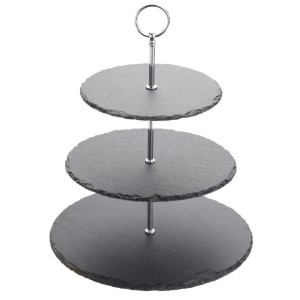 Чиния 3 нива, 28,5 х 34,5 см, шисти - от Artesa