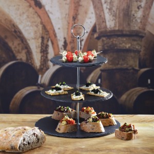 Чиния 3 нива, 28,5 х 34,5 см, шисти - от Artesa