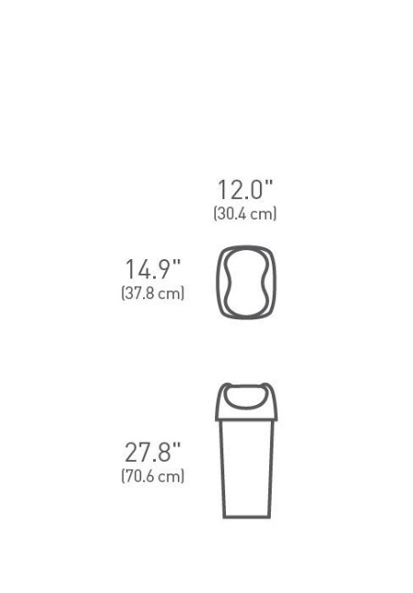 Кошче за боклук, 40 л, пластмаса - simplehuman
