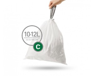 Торби за боклук, код C, 10-12 L / 20 бр., пластмаса - simplehuman