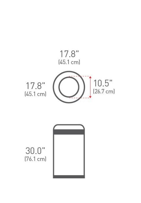 Кошче за боклук, 80 L, неръждаема стомана - марка "simplehuman".