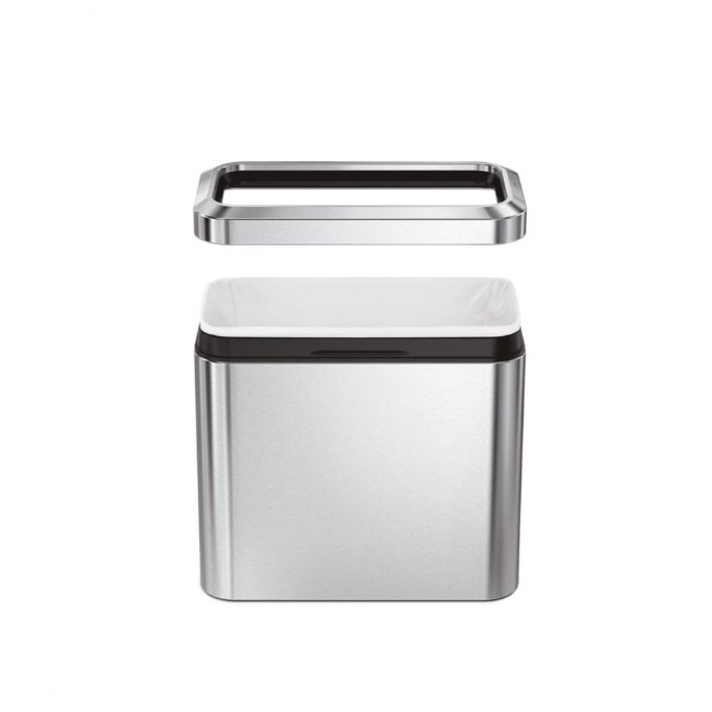 Тънък кош за боклук, 10 L, неръждаема стомана - simplehuman