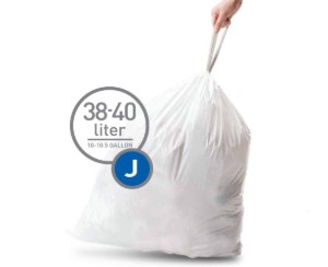 Торби за боклук, код J, 30-45 L / 20 бр., пластмасови - simplehuman