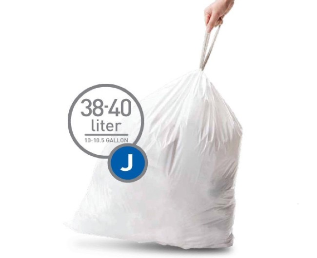 Торби за боклук, код J, 30-45 L / 20 бр., пластмаса - simplehuman