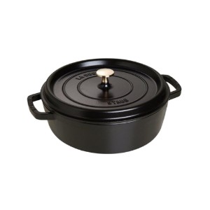 Тенджера за готвене на кокот, изработена от чугун 26 см/4 л, Black - Staub