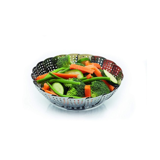 Регулируема кошница за готвене на пара, 23 см, неръждаема стомана - Kitchen Craft