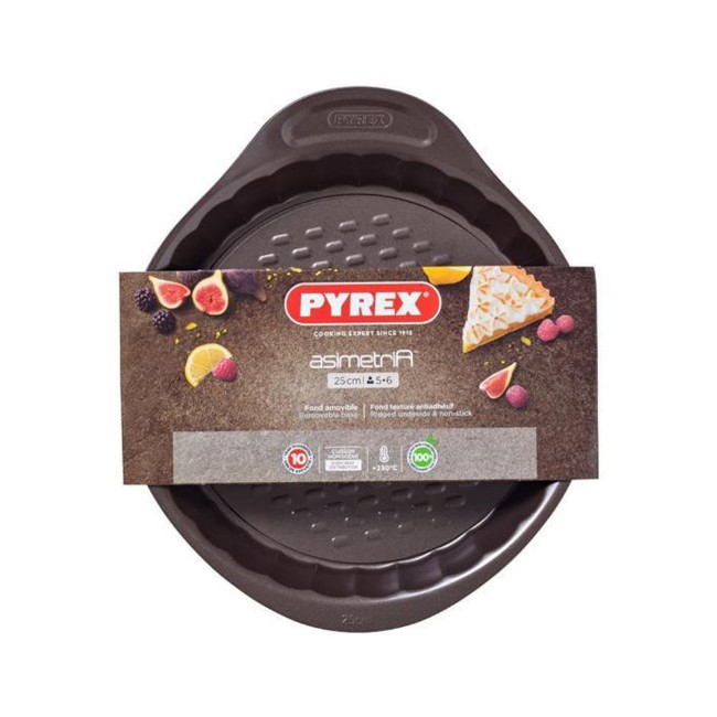 Тава за тартове, 25 см, "Asimetria", въглеродна стомана - Pyrex