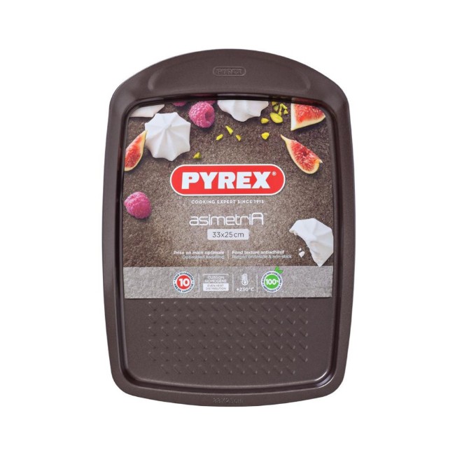 Тава за печене, 33 x 25 см, "ASIMETRIA", въглеродна стомана - Pyrex