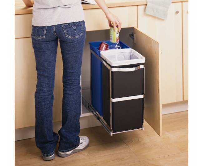 Прибиращ се кош за боклук, с отделения, 35 L - simplehuman