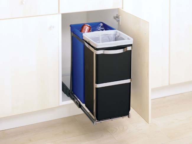 Прибиращ се кош за боклук, с отделения, 35 L - simplehuman