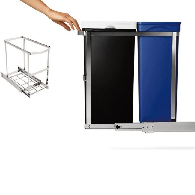 Прибиращ се кош за боклук, с отделения, 35 L - simplehuman
