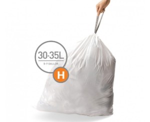 Торби за боклук, код H, 30-35 L / 20 бр., пластмасови - марка simplehuman