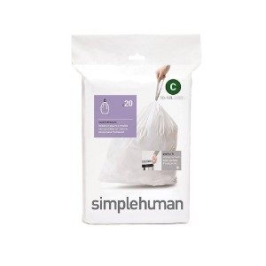 Торби за боклук, код C, 10-12 L / 20 бр., пластмаса - simplehuman