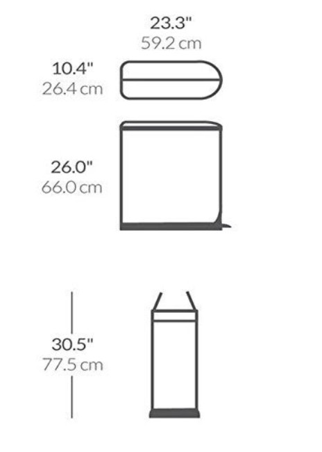 Кошче за боклук с педал, 45 L, неръждаема стомана - simplehuman