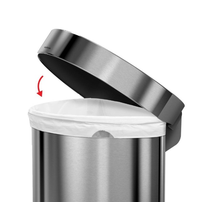 Кошче за боклук с педал, 60 L, неръждаема стомана - марка "simplehuman"