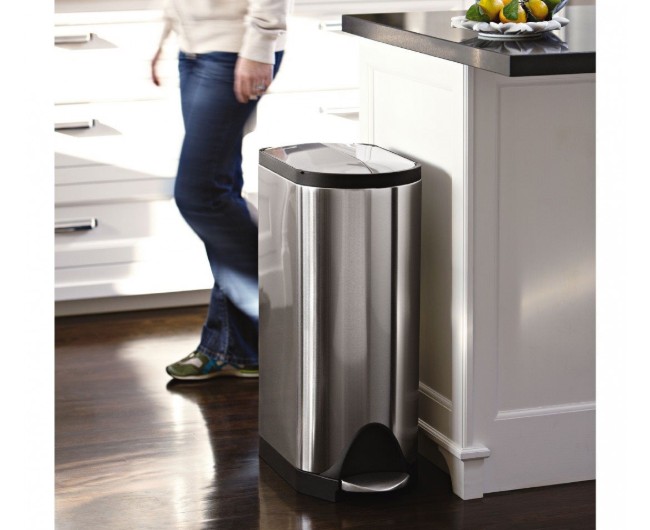 Кошче за боклук с педал, 30 л, неръждаема стомана - simplehuman
