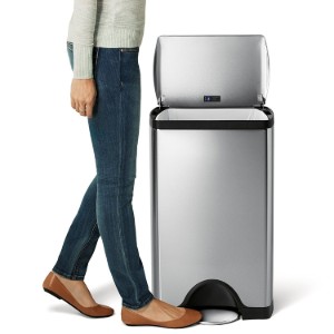 Кошче за боклук с педал, 38 L, неръждаема стомана - simplehuman