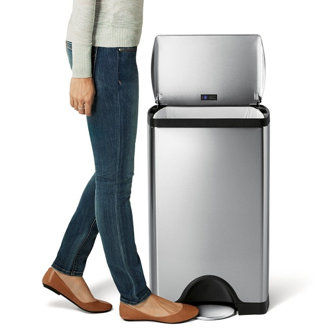Кошче за боклук с педал, 38 L, неръждаема стомана - simplehuman