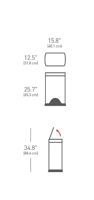 Кошче за боклук с педал, 38 L, неръждаема стомана - simplehuman