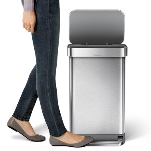 Кошче за боклук с педал, 45 л, неръждаема стомана - simplehuman