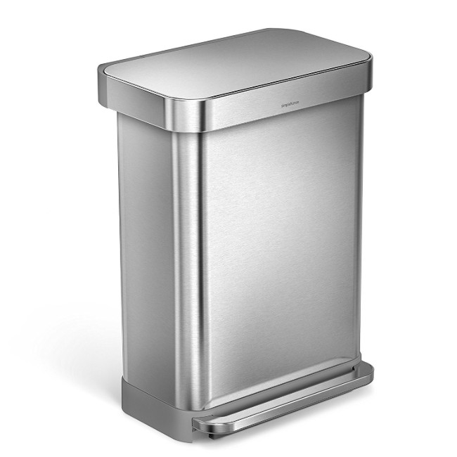 Кошче за боклук с педал, 55 л, неръждаема стомана - simplehuman
