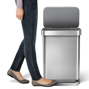 Кошче за боклук с педал, 55 л, неръждаема стомана - simplehuman