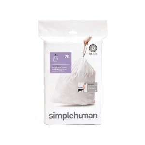 Торби за боклук, код D, 20 L / 20 бр., пластмасови - simplehuman