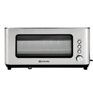 Тостер с 2 слота, със стъклен прозорец, 1200 W - Zokura