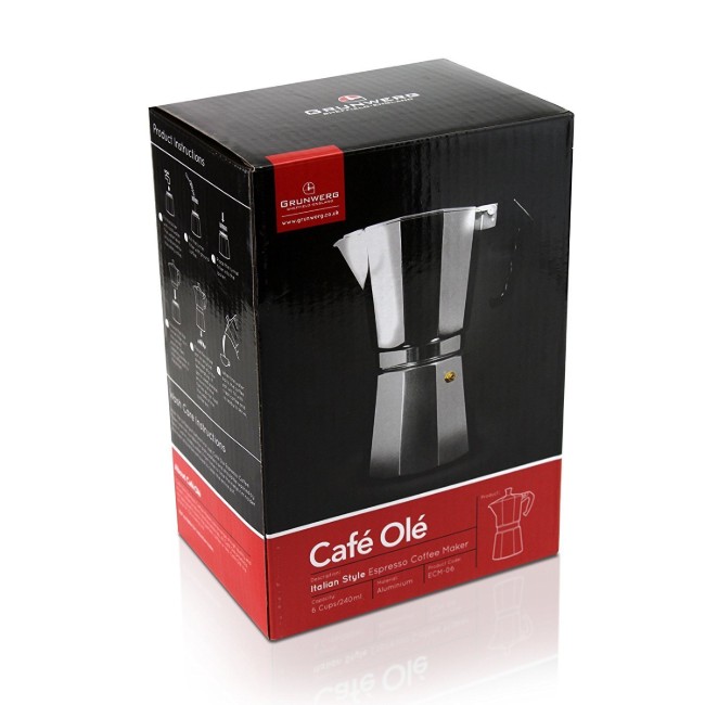 Кафемейкър "Café Olé Classic", 240 мл, алуминий - Grunwerg