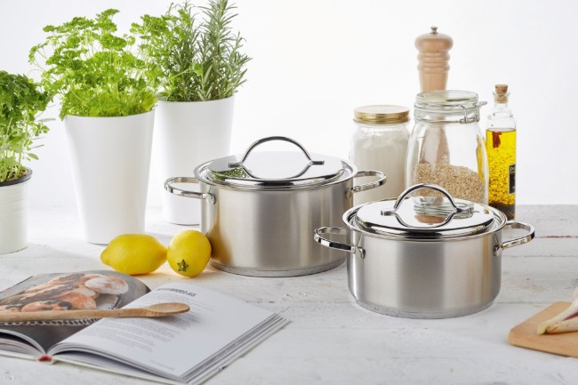 Тенджера с капак, 24 см / 6 л, неръждаема стомана, "Resto" - Demeyere