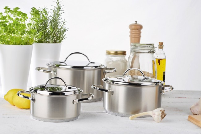 Тенджера с капак, 22 см / 4 л, неръждаема стомана, "Resto" - Demeyere