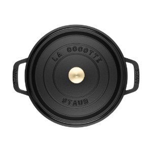 Тенджера за готвене "Cocotte", изработена от чугун, 26 см/5,2 л, Black - Staub 