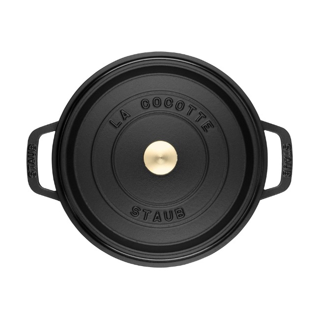 Тенджера за готвене "Cocotte", изработена от чугун, 26 см/5,2 л, Black - Staub 