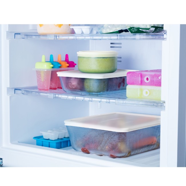 "Cook & Freeze" квадратен съд за храна, изработен от термоустойчиво стъкло, 2 L, с пластмасов капак - Pyrex