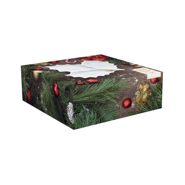 Порцелан плато за сервиране на мезета, 22х20 см, "HOLLY&BERRIES WHITE" - Nuova R2S