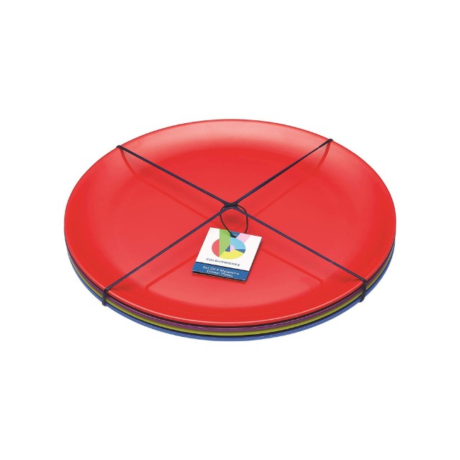 Комплект от 4 чинии за вечеря, изработени от меламин, 28 см - от Colourworks