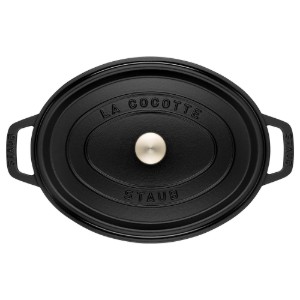 Кокоте овална ястие 31 см / 5.5 л, <<Black>> - Staub