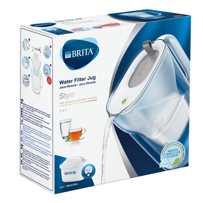 Филтърна кана BRITA "Style" 2.4 L Maxtra+ (grey)