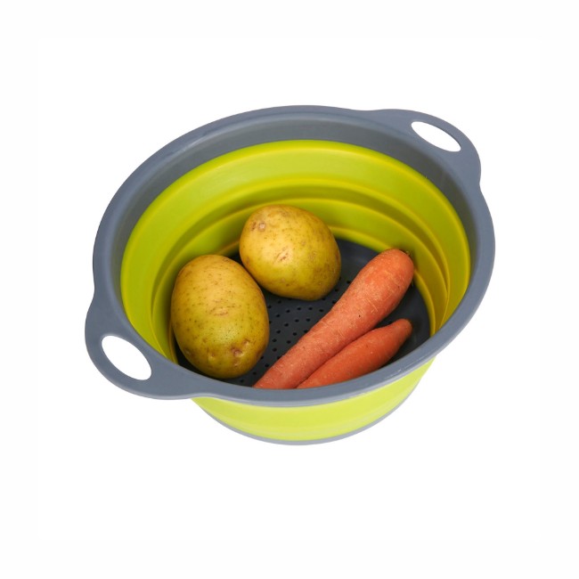 Сгъваема цедка, 24 см, зелена - от Colourworks