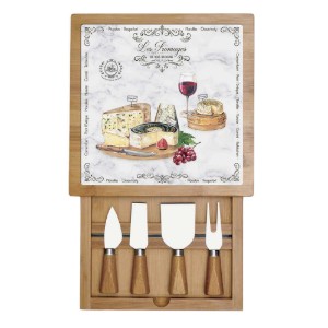 Комплект за сервиране на сирене "Les Fromages" от 6 части, 25,5 x 25,5 см - Easy Life