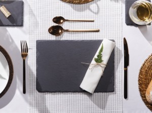 Комплект от 4 чинии за сервиране на храна, 30 см, шисти, "Artesa" - от Kitchen Craft