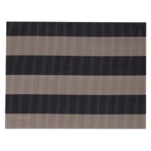 Подложка за маса "Stripes", 42 x 32 см, винил, бежов/черен - Saleen