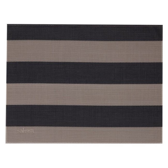 Подложка за маса "Stripes", 42 x 32 см, винил, бежов/черен - Saleen