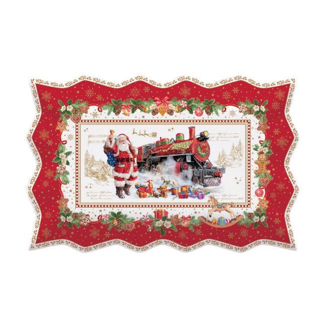 Плато за сервиране, 35 × 23 см "CHRISTMAS MEMORIES", порцелан - Nuova R2S