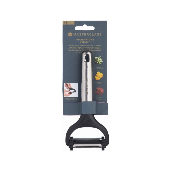 Прибор за белене на плодове и зеленчуци, 3 в 1, гама Master Class, неръждаема стомана - от Kitchen Craft