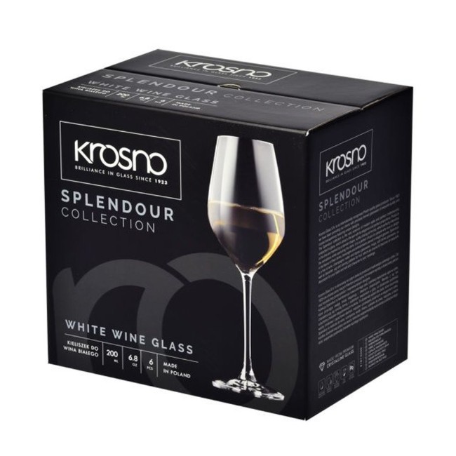 Комплект 6 чаши за бяло вино, 200 мл, "Splendour" - Krosno