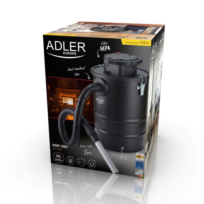 Прахосмукачка за пепел, 18 L, 1000 W - Adler