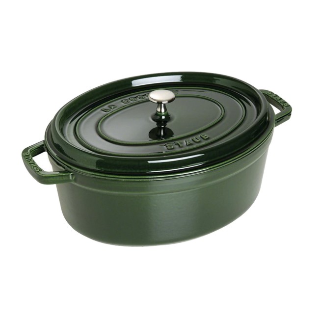 Овален съд за готвене Cocotte, чугун, 31cm/5.5L, Basil - Staub
