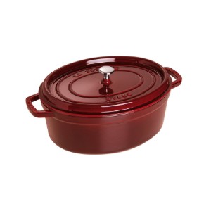 "Cocotte" овална тенджера за готвене, изработена от чугун, 27 см/3,2 л, <<Grenadine>> - Staub 