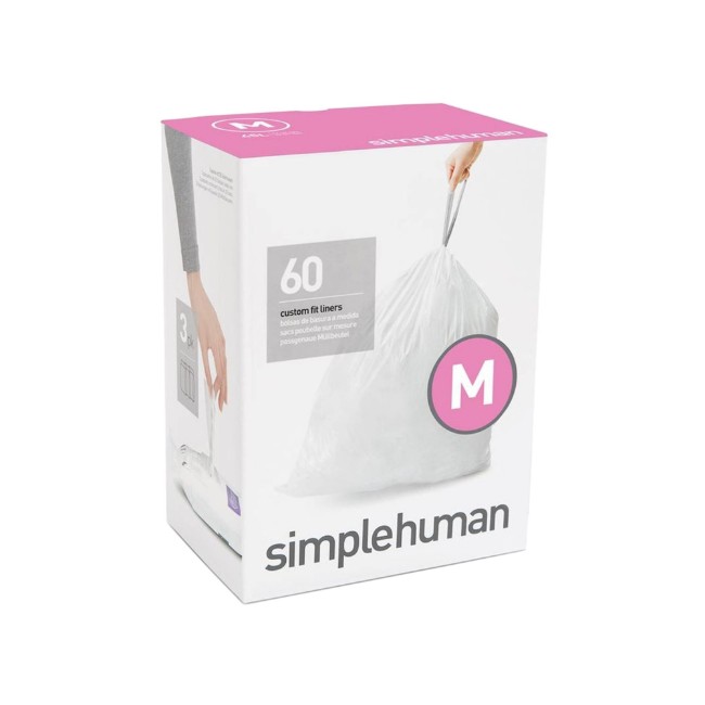 Торби за боклук, код М, 45 L / 60 бр., пластмасови - simplehuman